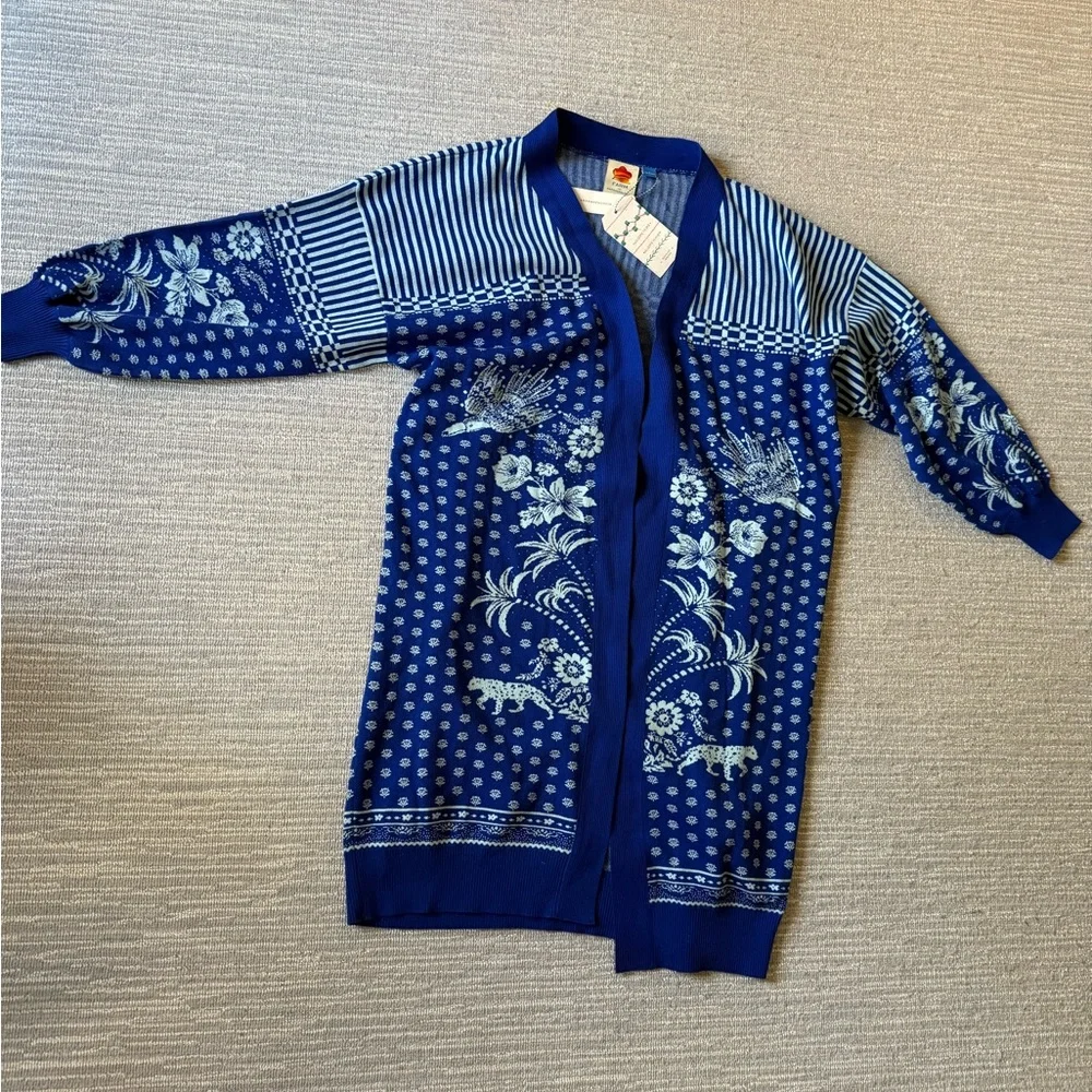 NWT Farm Rio x Anthropologie Printed Cardigan - Picture 8 of 9